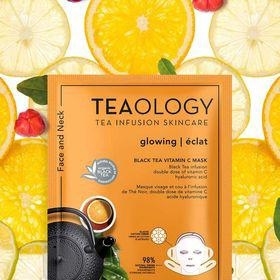 teaology maschera viso e collo black tea vitamin c